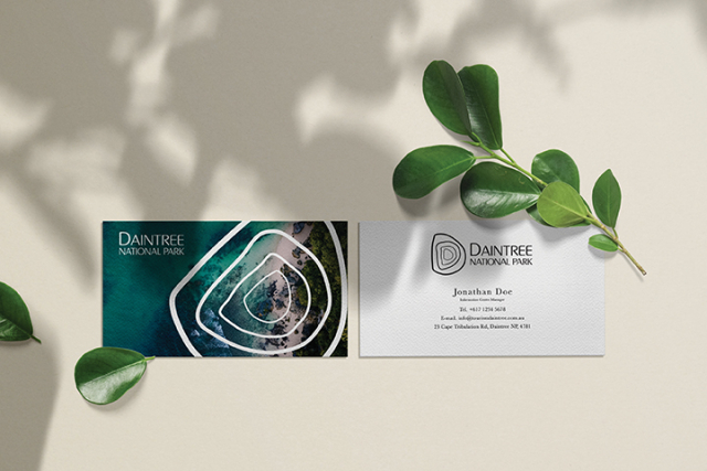 Click for more on this project - Daintree National Park Branding/Logo - business card