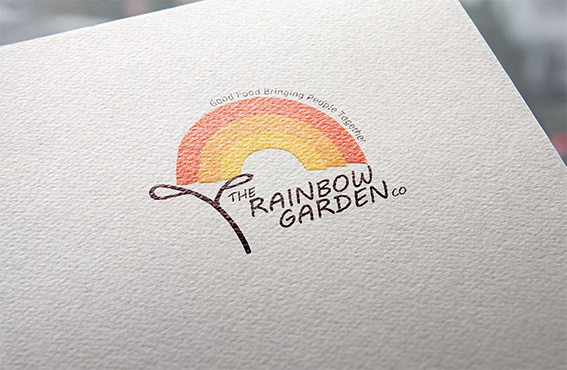 Retail Food Branding Logo - the rainbow garden co - print