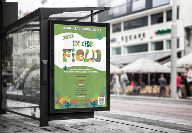 In the Field Festival Branding - billboard display